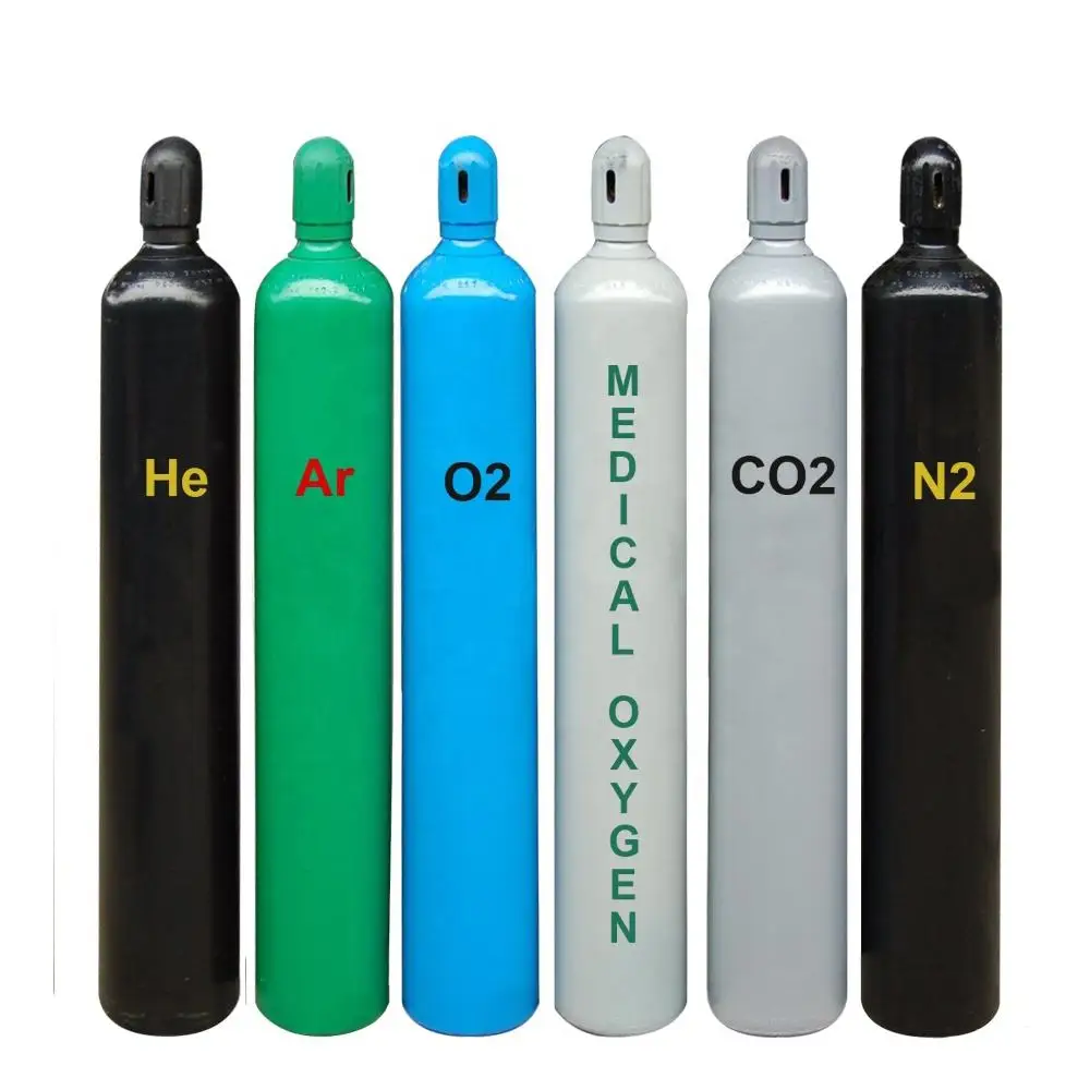 Industrial 20L 30L 40L 50L Aluminium Argon Oxygen Co2 Nitrogen Argon Gas Cylinder