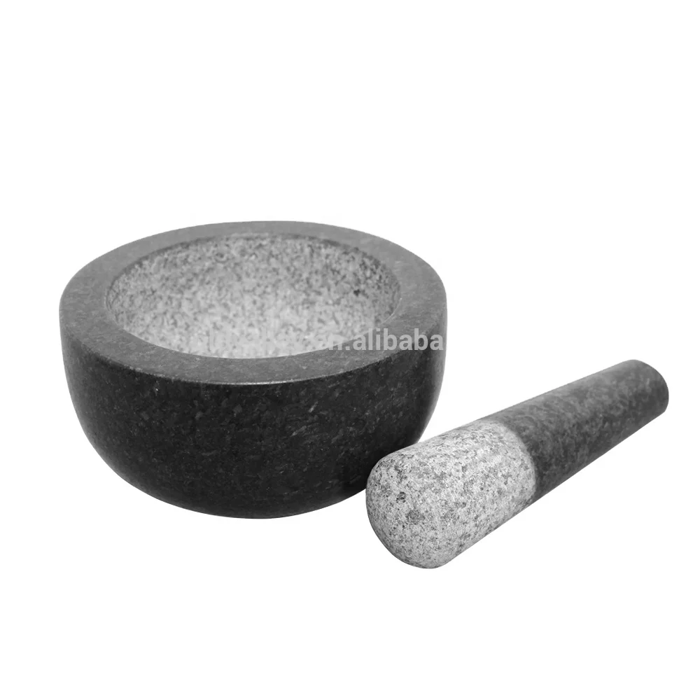 Natural granite mortar and pestle / stone pestle and mortar / pestle & mortar