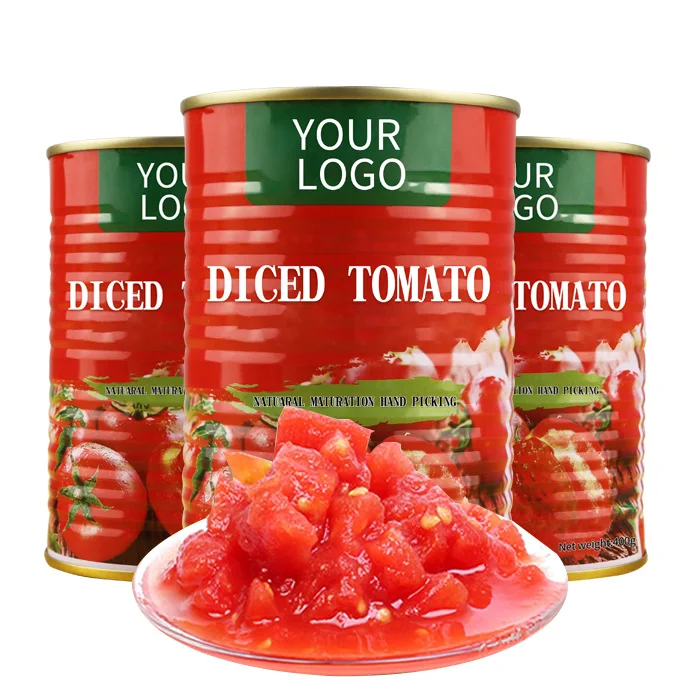 Hot selling tomato sauces customized wholesale fresh diced tomato canned