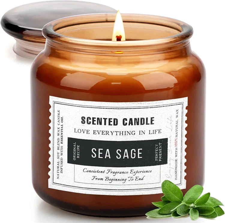 Aromatherapy Candle Tea Cup Brown Bottle Bedroom Sleep Gift Plant Essential Oil Hand Gift Soy Wax Aromatherapy Candle jar