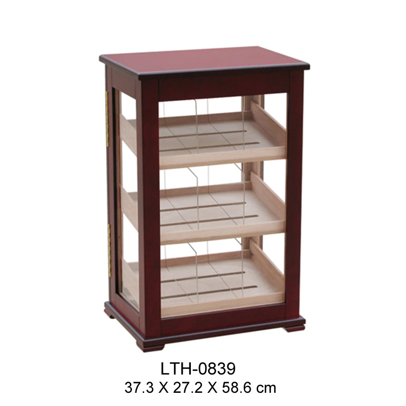 Spanish Cedar Wooden 600-800ct Acrylic glass Cigar case Showcase Cigar humidor Cigar Display Cabin For Smoke Store