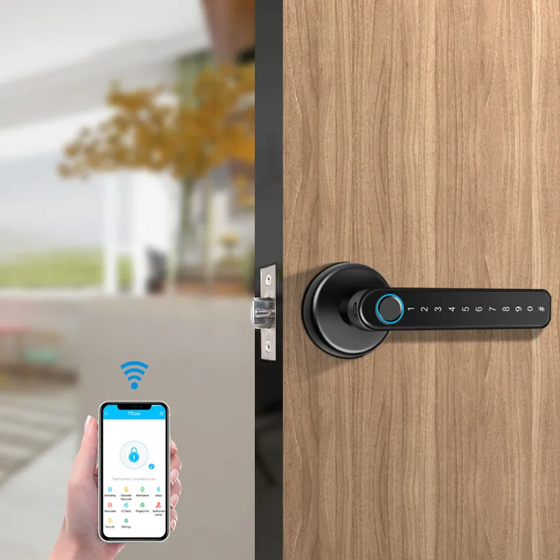 Sinovo Security Door Lever Handle Lock Safety Fingerprint Smart Lock Home Electronics