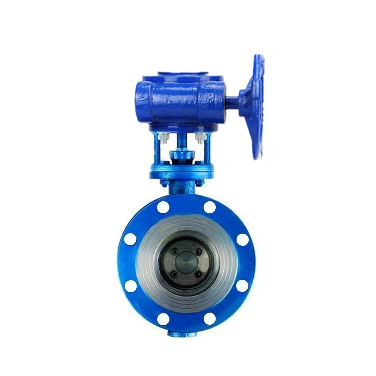 Cast Iron Body Epdm Soft Seal Double Flange Worm Gear butterfly Valve