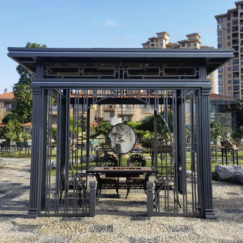 Outdoor Garden landscape pavilions garden villa antique building landscape new Chinese aluminum alloy pavilions