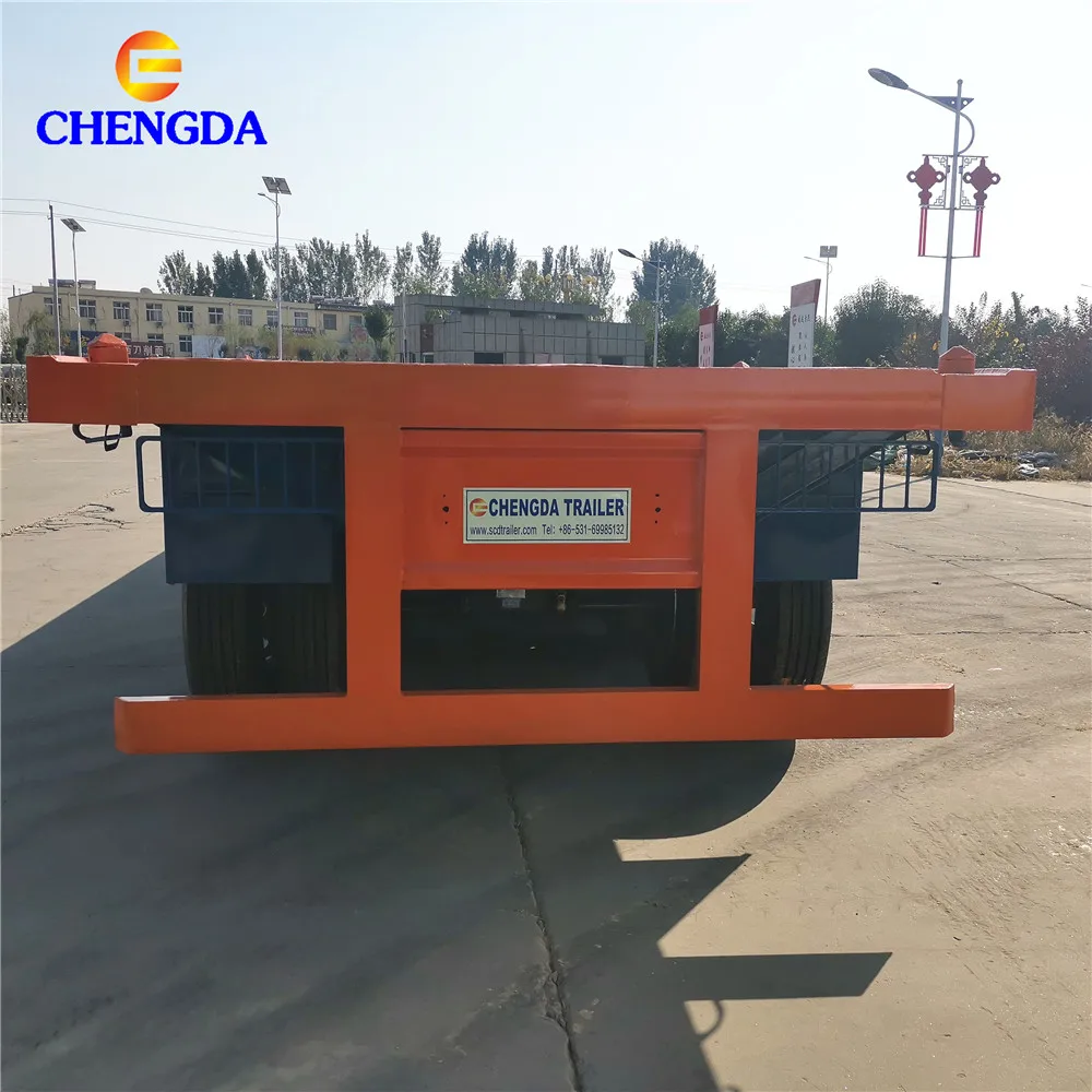2024 бренд Chengda 3-осевой 20ft 40-футовый контейнерный полуприцеп с плоской платформой для продажи