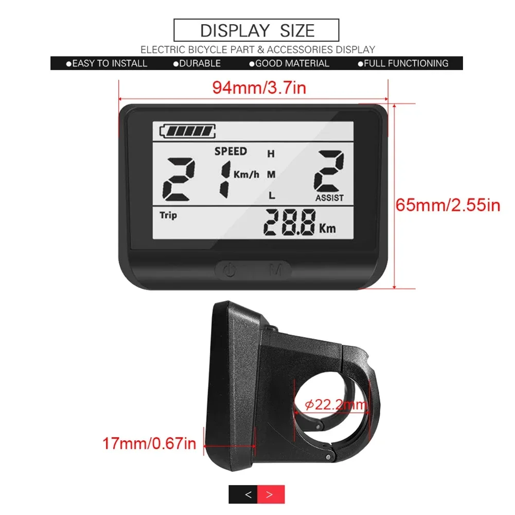 BaFang 760S EBike ЖК-дисплей 5pin 24V/36V/48V дисплей для Bafang BBS01 BBS02 HD детали электрического велосипеда