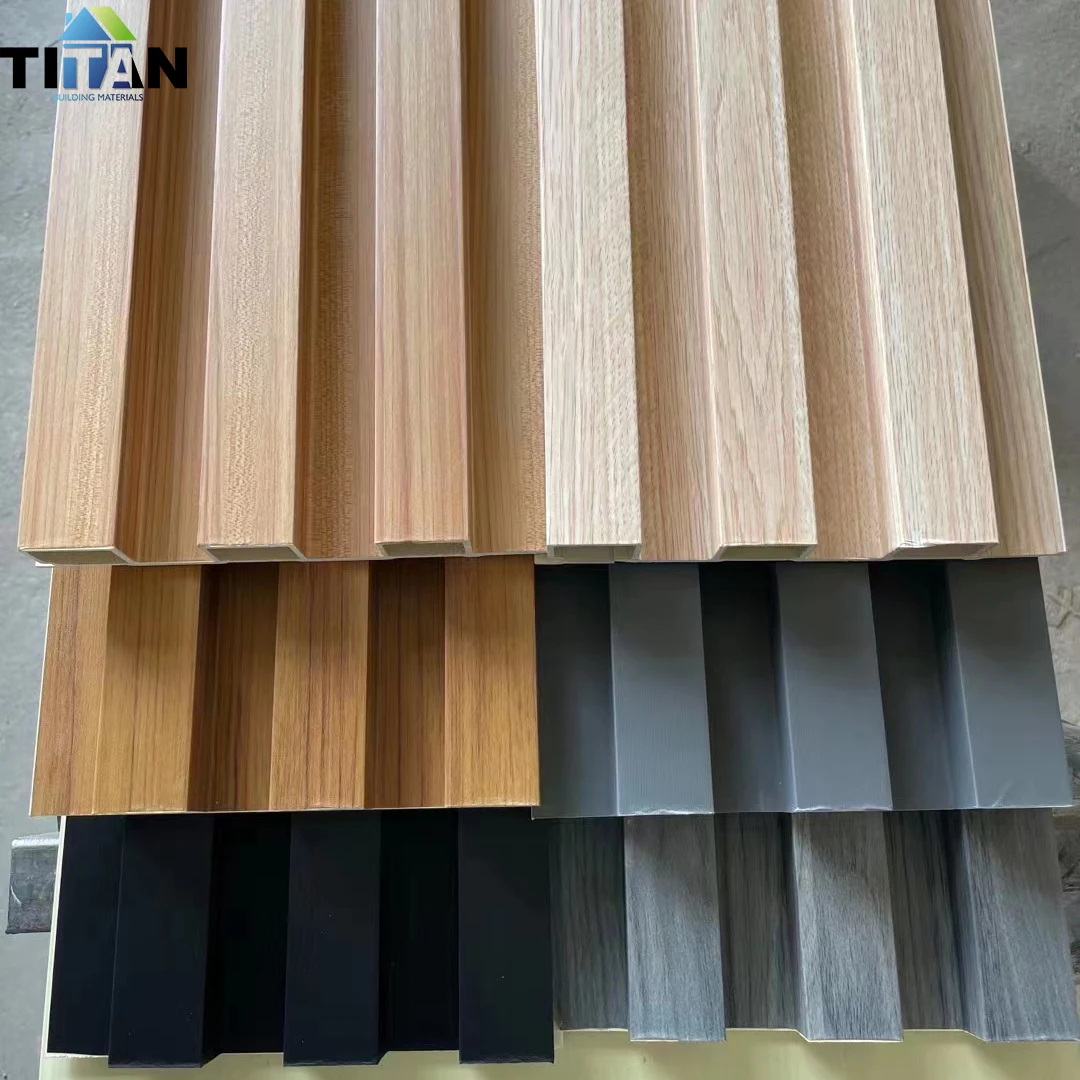 Paneles De Pvc Wpc Fluted Wood Wall Panel De Pared Lambrin Decorativa Panel Pared Pvc Interior