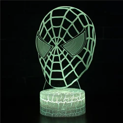 Novelty Acrylic 3D illusion Night Light Anime Character 16 Color Led Night Light Bedside Lamp for Child Bedroom Decoration Gifts