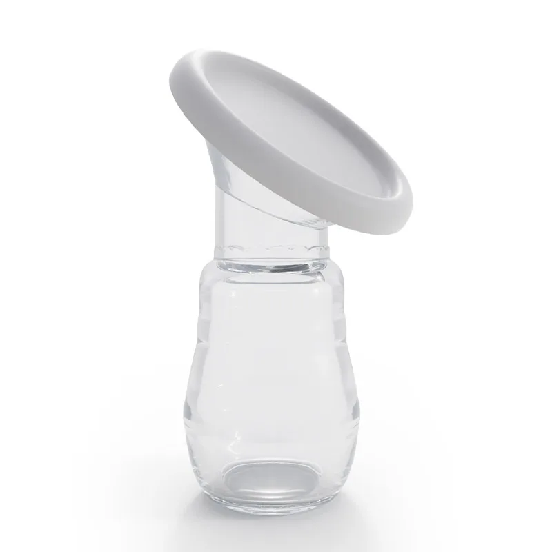 Manual breast pump 100 ml/4 oz food grade silicone breast milk preserver, BPA-free breast milk collector