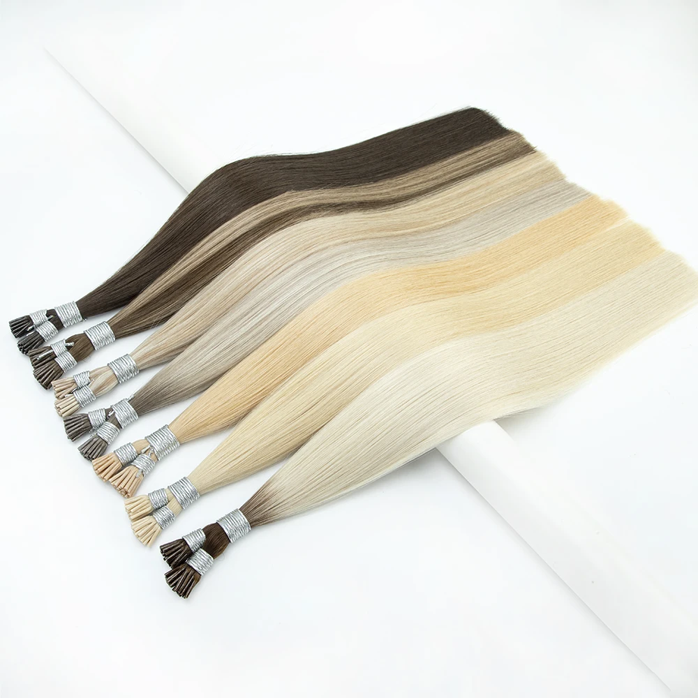 LeShine double drawn remy russian hair extensions keratin i tip human hair extensions human hair