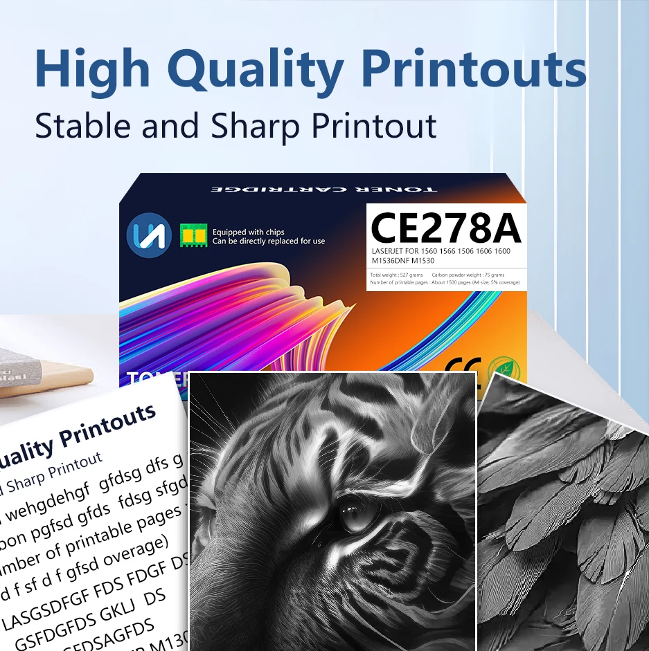 CE278A for hp Toner cartridge is suitable  laser printer P1606dn/P1607dn/P1608dn P1566/P1567/P1568/P1569/P1606/