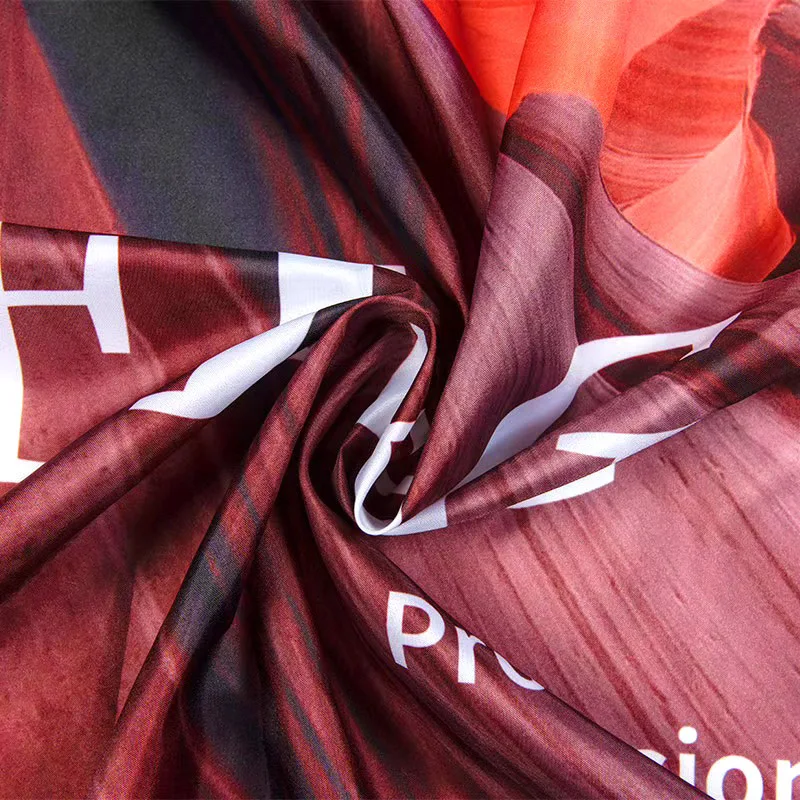 Custom dye sublimation outdoor promotional large stretch polyester flex cloth fabric tension sign banner flag printing