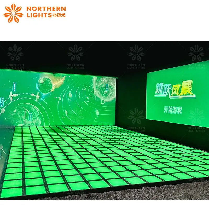 RGB touch color change led floor brick light 3D interactive led dance floor lights display for outdoor lighting show