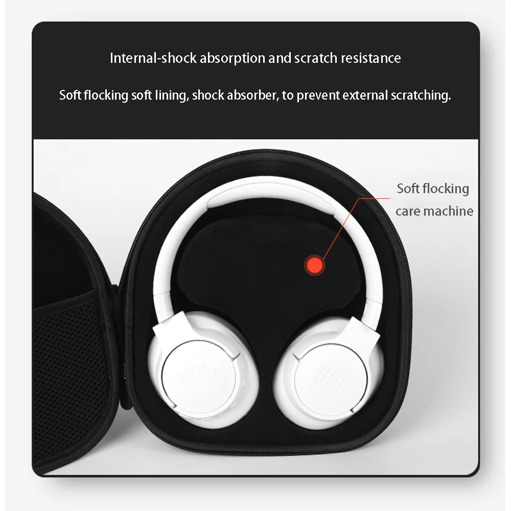 Factory direct EVA hard shell waterproof and shock-absorbing portable bag with wireless Bluetooth headset storage bag.