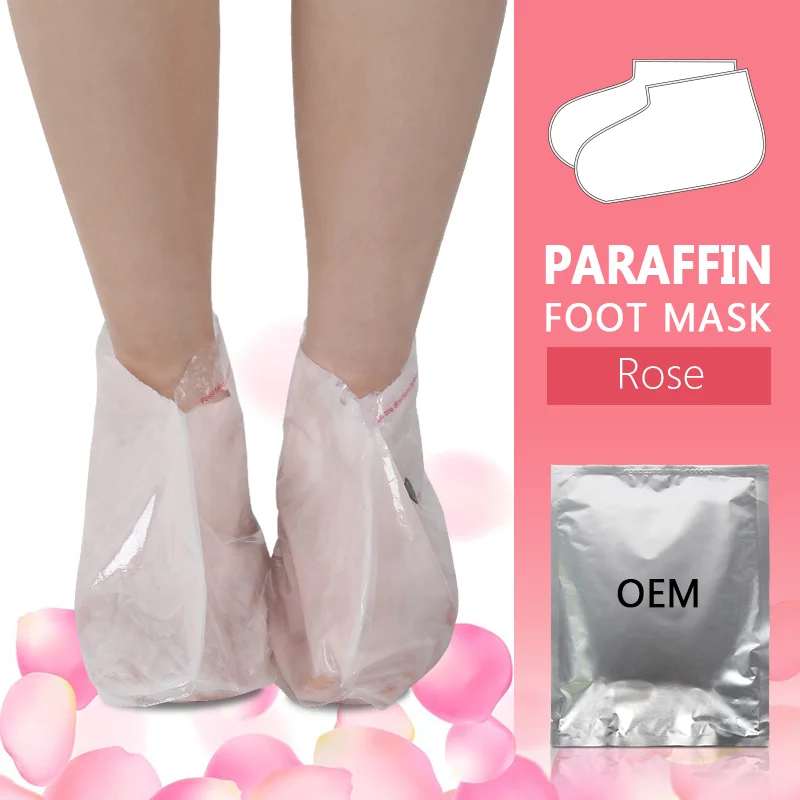 Wholesale Paraffin Wax Spa Whitening Socks Transparent Moisturizing Foot Mask