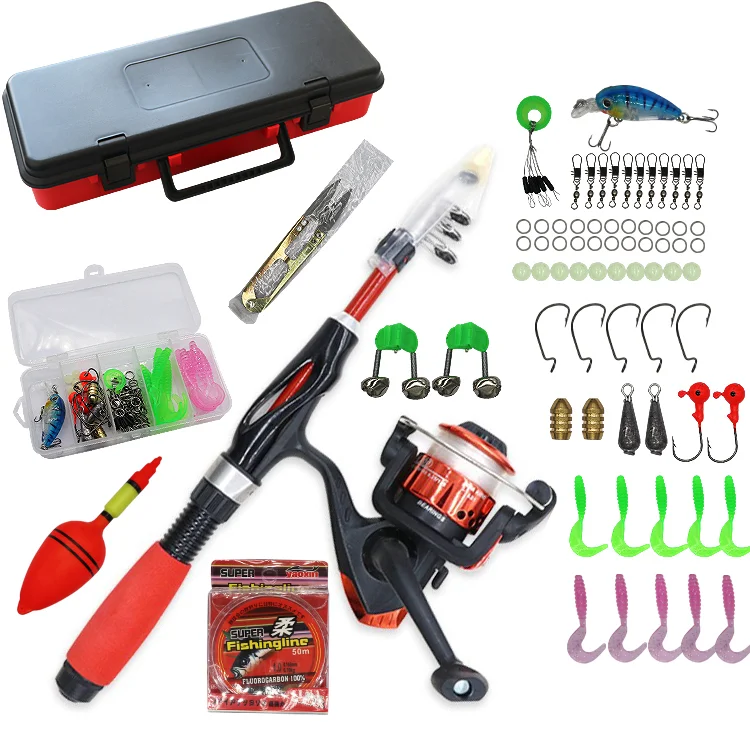 Factory Directly Sale 1.3M Fishing Tackle Set Fishing Rod Reel Set With Box