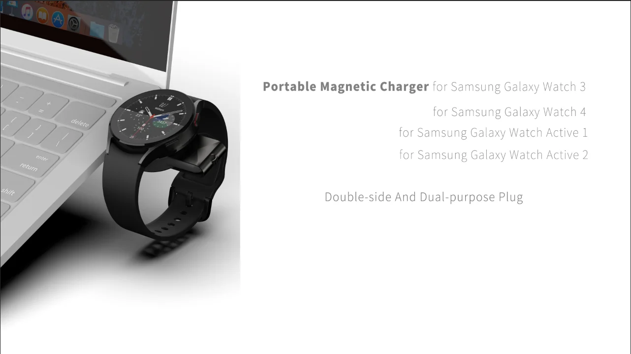 Original factory wholesale KC certified Fast Qi Charger magnetic for Galaxy Watch 3/Active2/Gear S3/46mm/42mm
