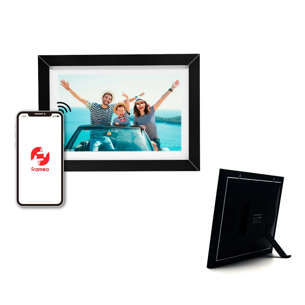 10,1 дюймовая рамка для путешествий, Бесплатная рамка, Wi-Fi, цифровая рамка для фотографий, электрическая деревянная рамка для фотографий