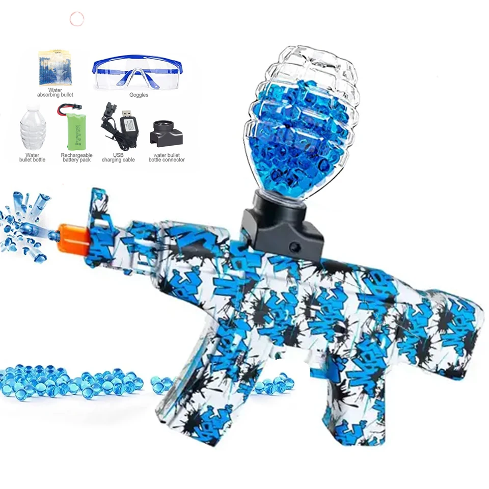 Factory print logo OEM m416 splatrball gel AK MP5 blaster gun gel electric splatter ball pistols water bead soft bullet guns toy