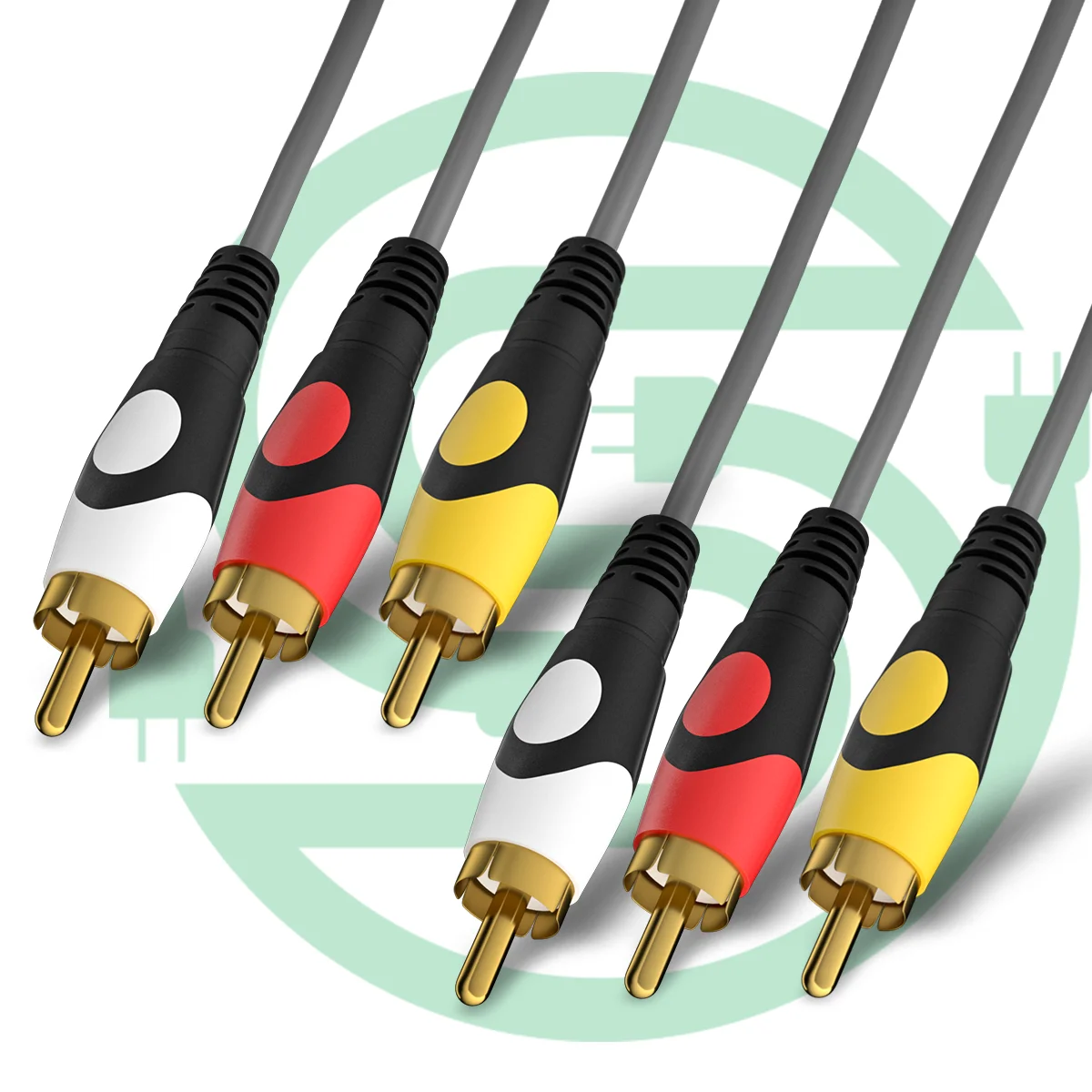 10M Gold Plated 3 Rca Male to 3 Rca Male Audio Video Extension Cable 3RCA Audio Cable