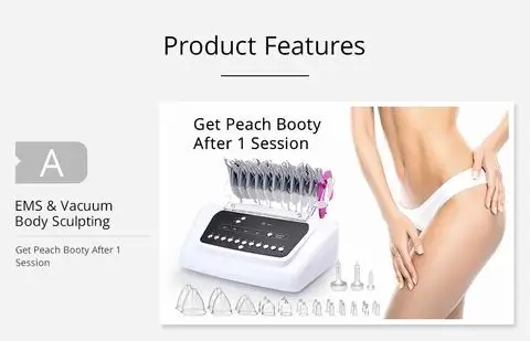 EMS Bio Microcurrent Treatment Vacuum Therapy Breast Lifting Enhancement Machine