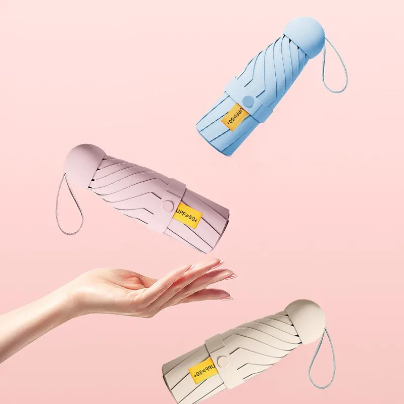 19 inch 6 ribs 5 folded black coating gray color brilliant Black Al frame parapluie big folding umbrella