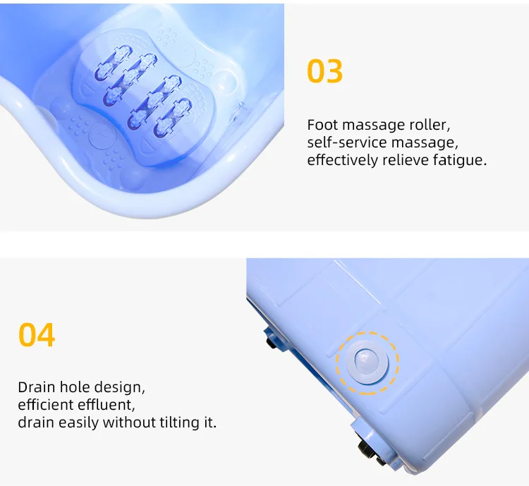 3 plastic plastic basin foot