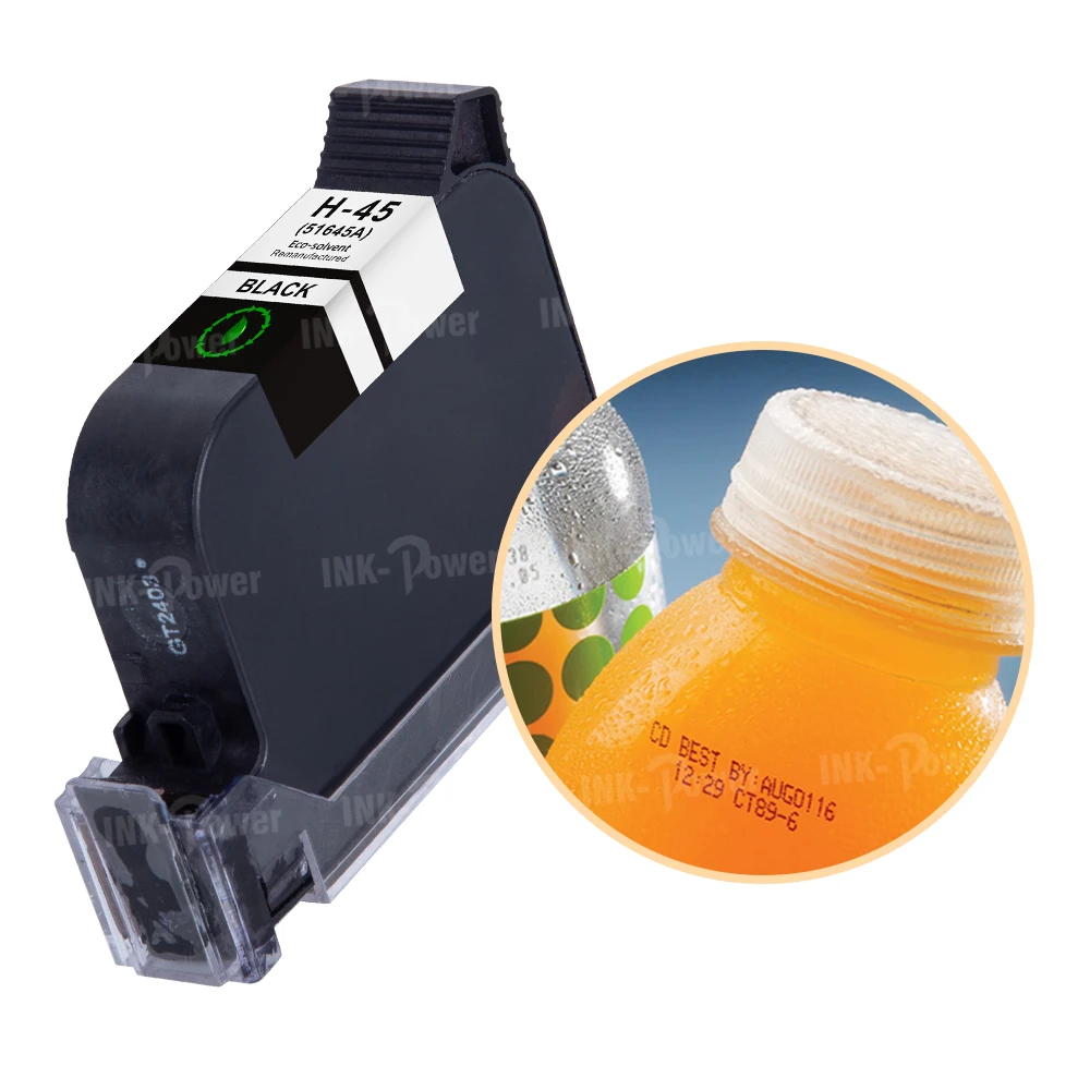 INK-POWER 45 51645 45a TIJ 2.5 Dye Pigment Ink Cartridge for hp 45 hp45 tij2.5 tij 25 industrial machine handheld inkjet printer