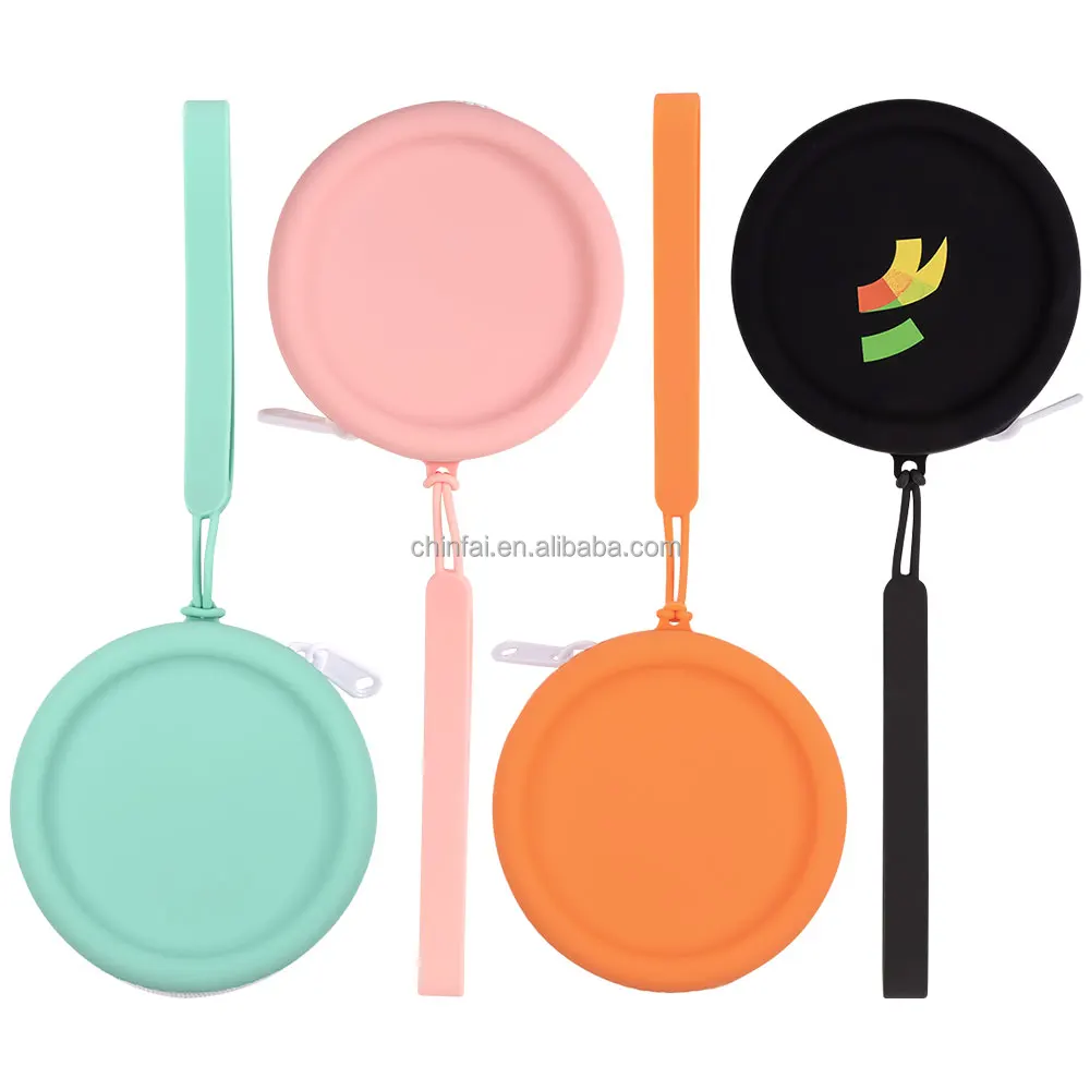 CHINFAI New Silicone Headphone Storage Box Earphone Cable Organizer Cute Coins Purse Case Bag for Home Travel Business Trip Use