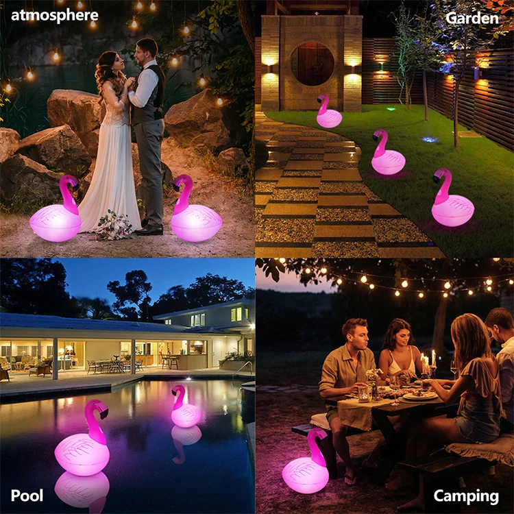 Cootway Night Light Hotel Beach Garden Backyard Outdoor Floating Pool Lights Solar Led Flamingo Light