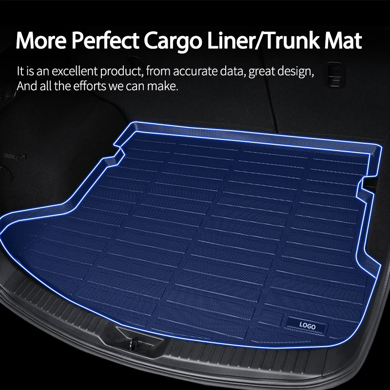 Customized OEM All Weather Car Floor Liners 3D TPE Car Floor Mats Carpets for VW Atlas Tiguan Taos Cargo Liners Trunk Mats