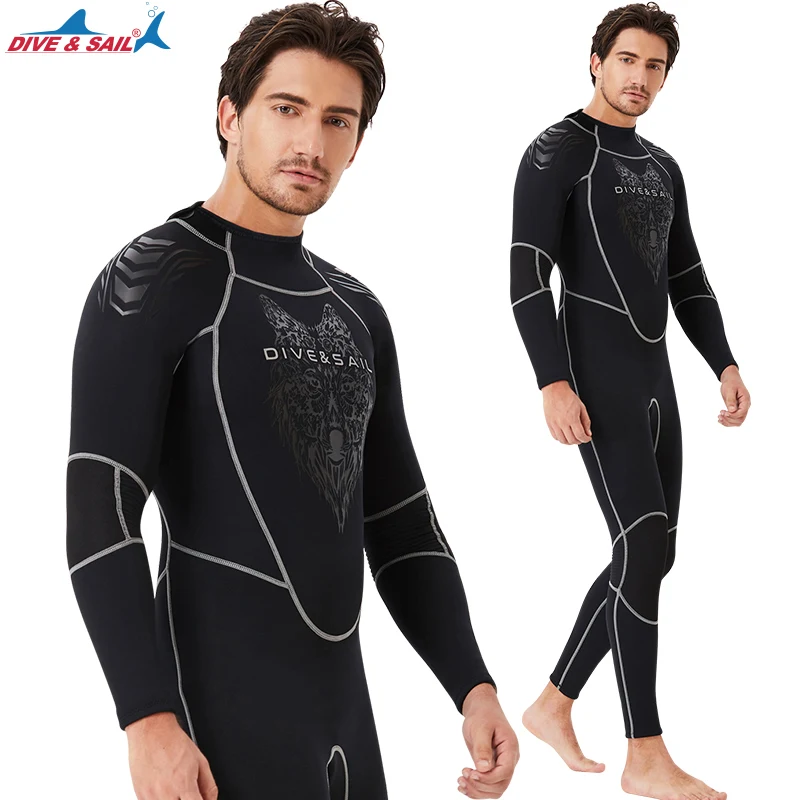 Factory Full Body 3mm Neoprene Wetsuits Bcak Zip Long Sleeve Scuba Diving Wet Suit Winter Warm Swim Surfing Snorkeling Wetsuit