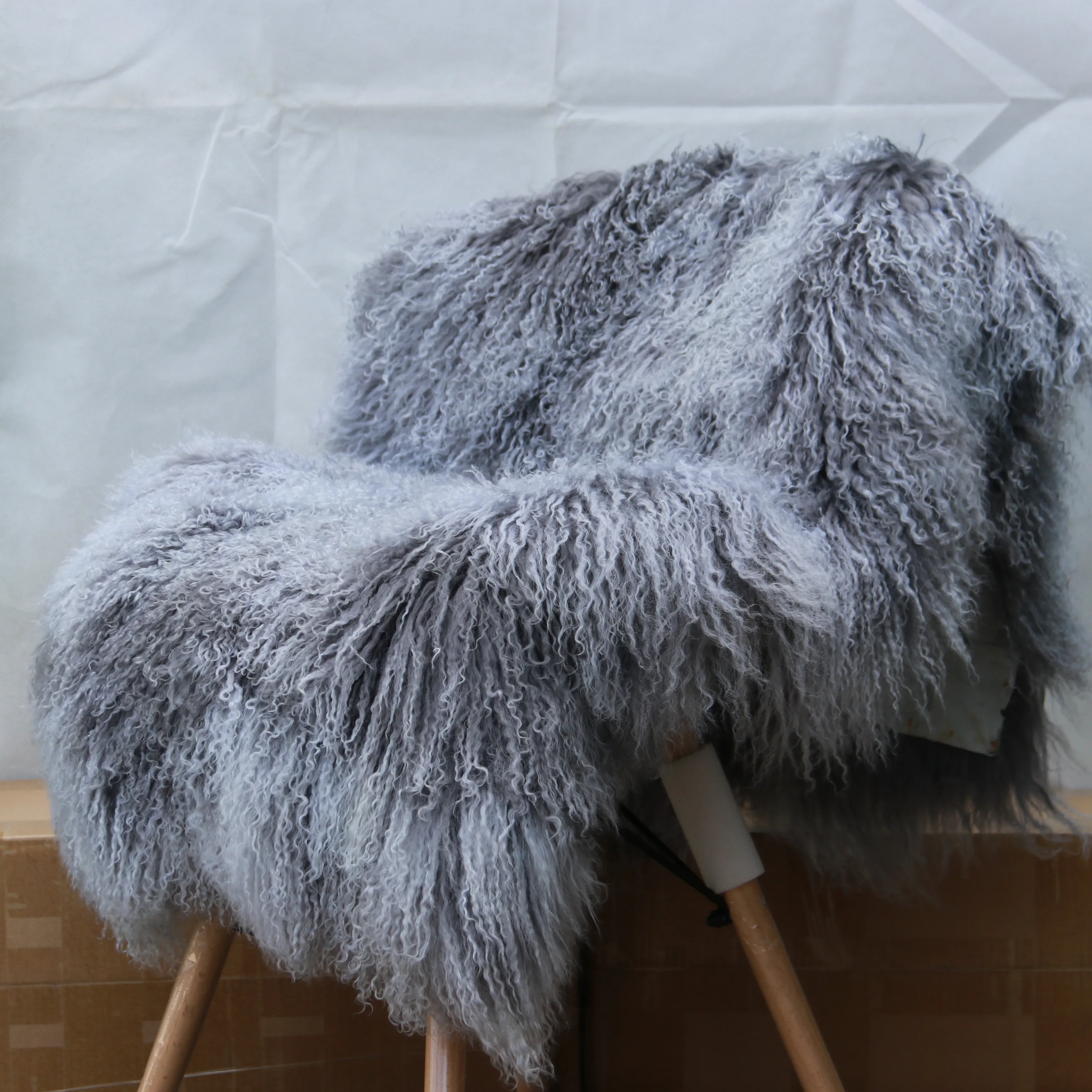 60x120cm rectangle Tibetan lambskin blanket real Mongolian wool sheep skin rugs for chair sofa furniture