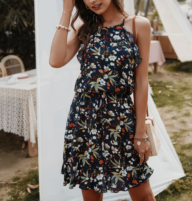 Women Sexy Sleeveless mini dress beach summer dresses women casual fitted sexy sun dresses