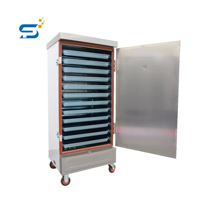 Prometheus 6-36pcs stainless steel industry electricity gas rice steaming cart/rice steaming cabinet