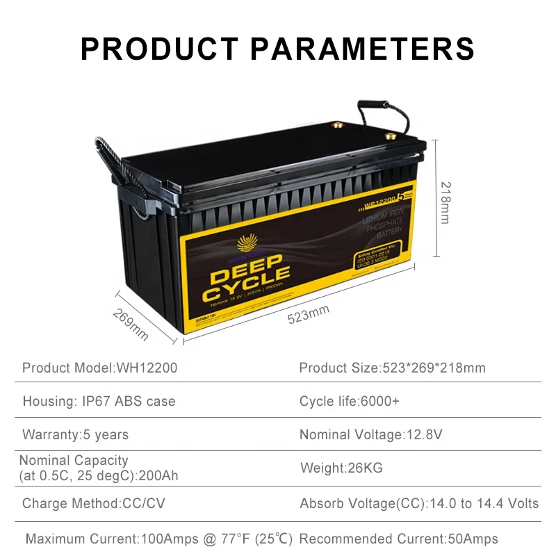 EU STOCK LiFePO4 Battery IP67 Waterproof 12V 100Ah 200Ah 300Ah 400Ah Lithium Battery Pack Dual Purpose for Marine Trolling Motor