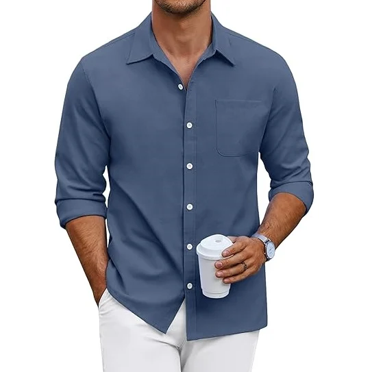 100% Cotton oxford wholesale mens dress shirts magliette-shirt solid color personal logo customization