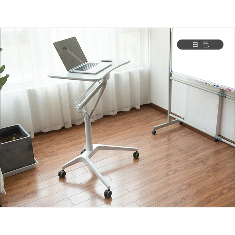 Standing pneumatic automatic lifting table computer office lazy adjustable lecture training desk