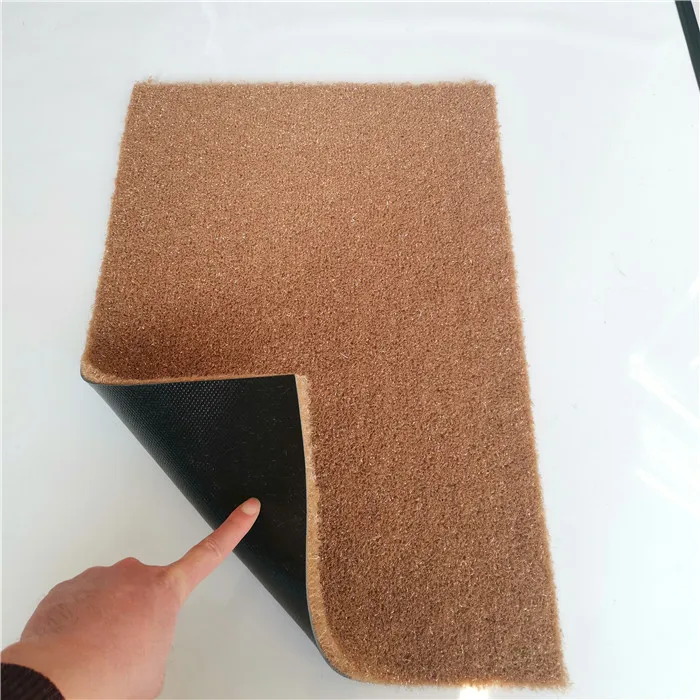 Outdoor Entrance Unprinted Unpainted Diy Brown Tan Bulk Blank Plain Artificial Coir Fiber Coconut Coco Door Mats