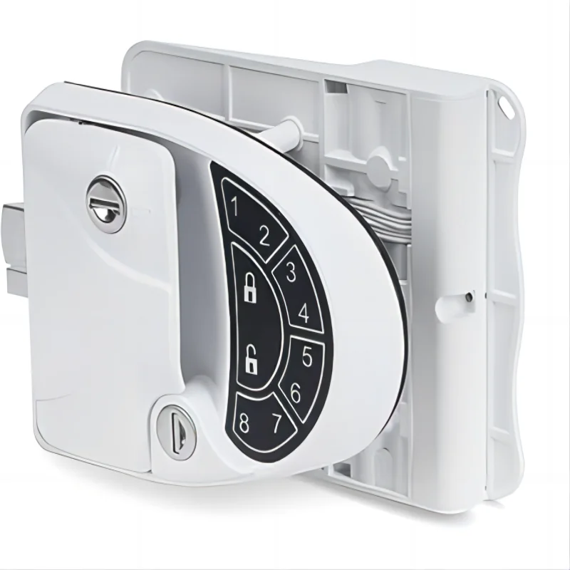 High Quality White Handle Knob Backlit Keyboard RV Keyless Entry Door Lock For RVs