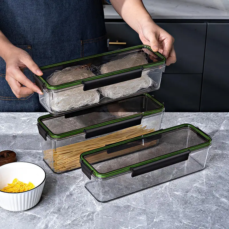 Новый дизайн лапши с крышкой прозрачный кухонный влагостойкий контейнер для хранения зерна холодильник