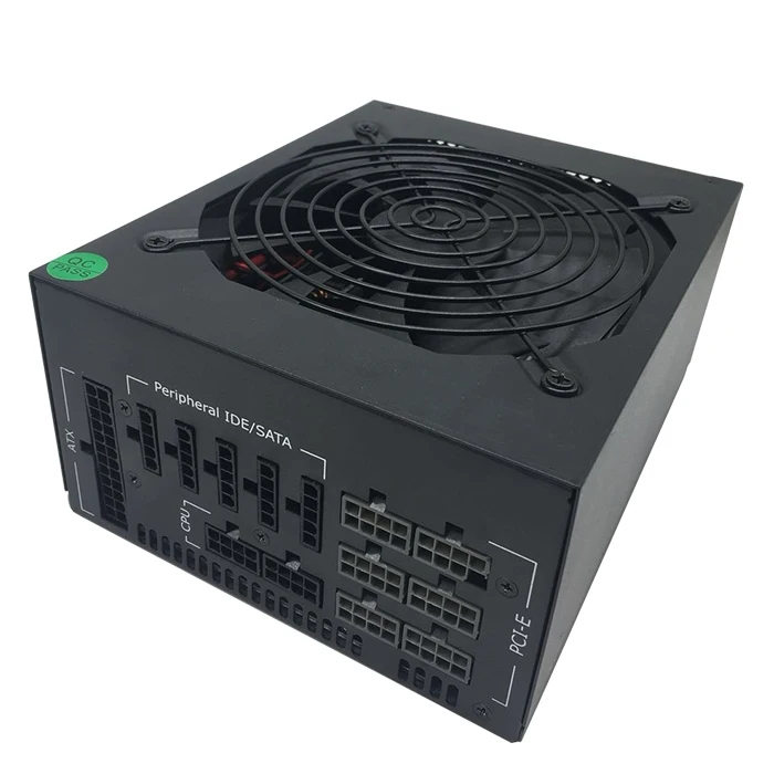 ATX 1600W Full Modular Power Supply GPU for Rig Supports 6 Graphics 80+ Gold Designed Power Supply