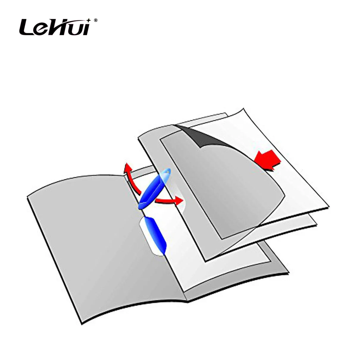 Custom Wisdom A4 PP Rotary Report Folder Cover With Black Swing Clip