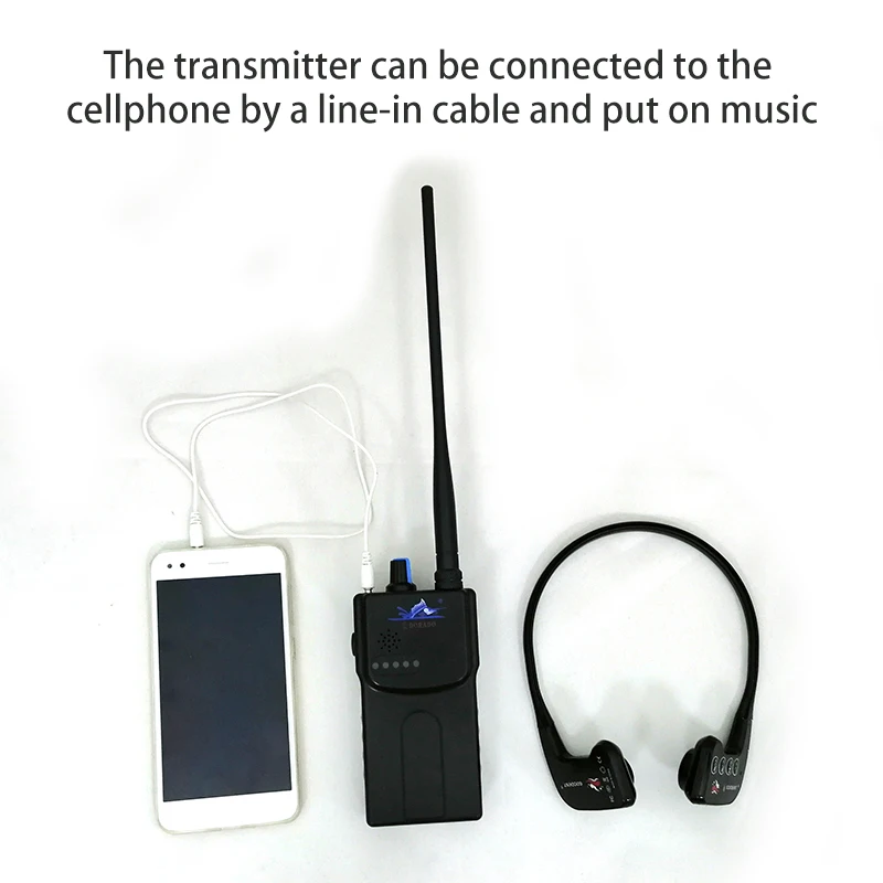 Real Time Communication Underwater Swimming Training Open Water Zone Salt Sea Bone Conduction Headphone