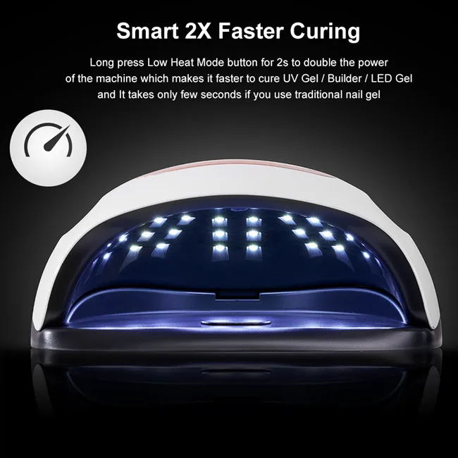 SUN T5 Max 220W Nail Lamp 57 LEDS UV Powerful Quick Dry Dryer Professional