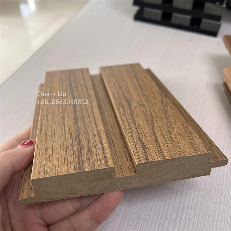 3D wall pvc wood mdf wall cladding slat wood wall panels for interior decor