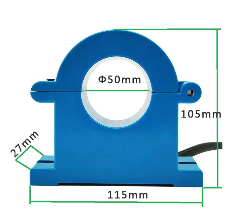 hall effect analog output 48v dc leakage current voltage sensor / 5v ac residual current isolation transducer