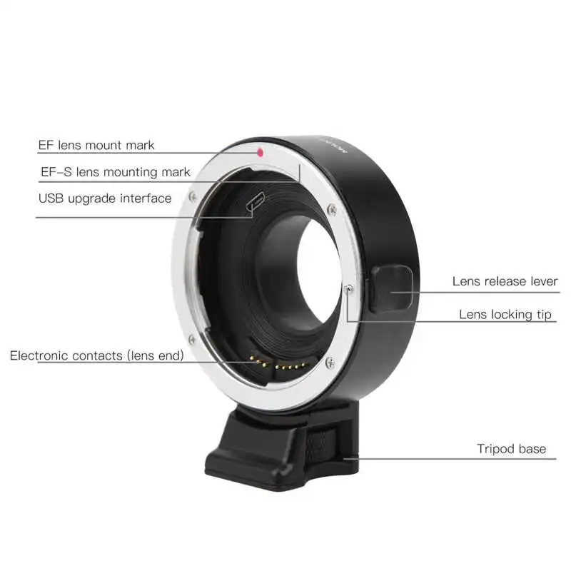 EF-FX1 Auto Focus Lens Mount Adapter Ring for Canon EF/EF-S to Fujifilm X-Mount Camera macro