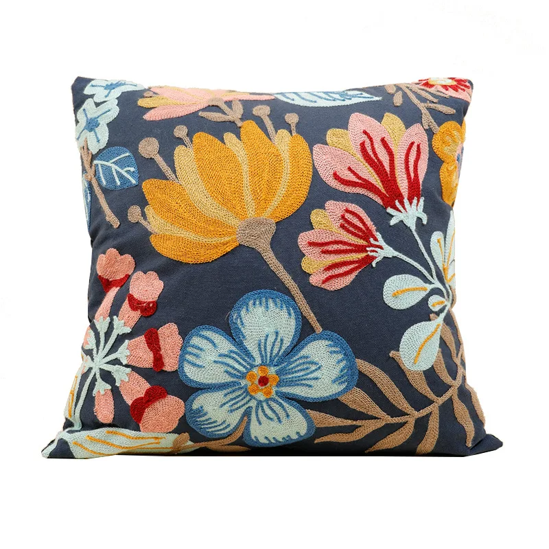 European Luxury Pillow Cover Handmade Cushion Cover Embroidery Sofa Decoration Cushion Cover