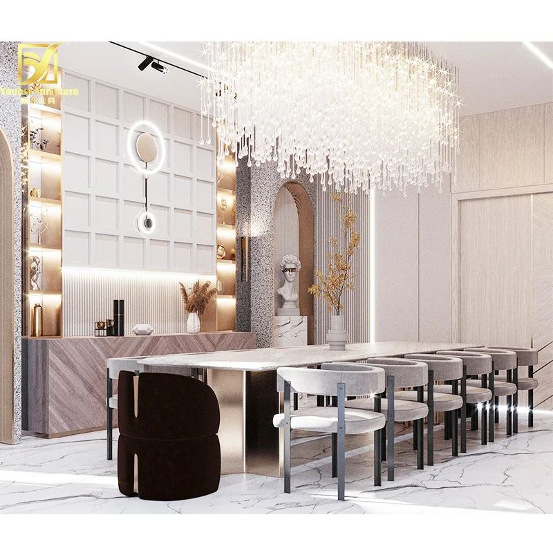 nordic italian classic modern long 12 people seat dining table and chair set luxury modern marble